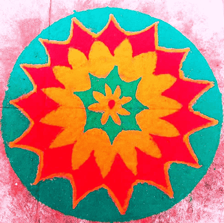 Awesome Circle Rangoli