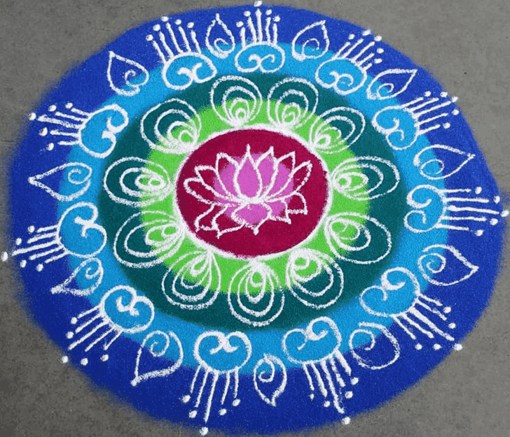 Lovely Circle Rangoli Design