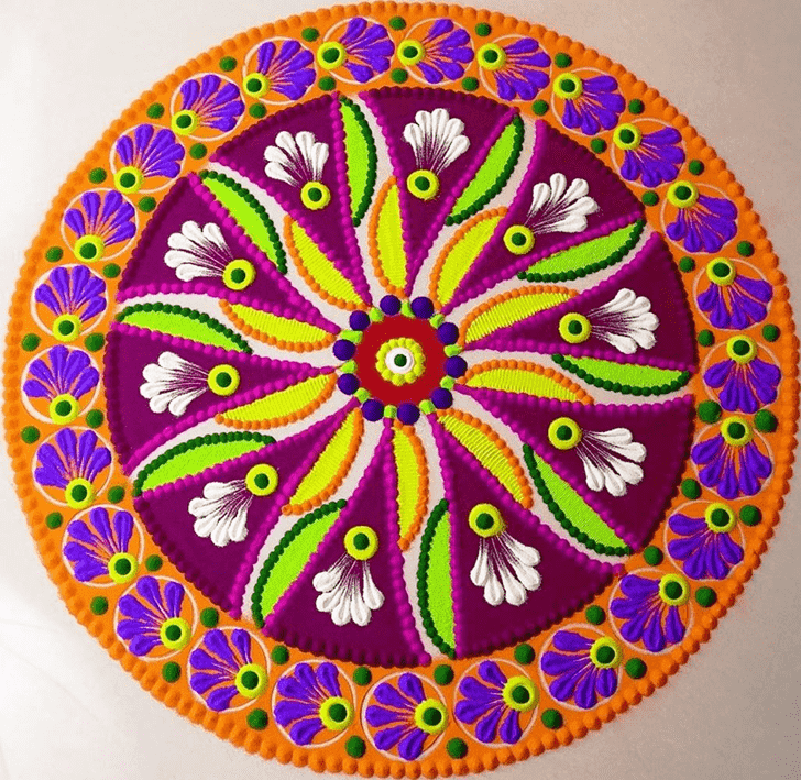 Magnetic Circle Rangoli