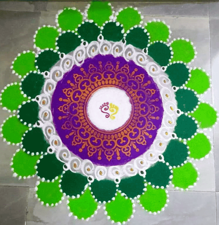 Mesmeric Circle Rangoli