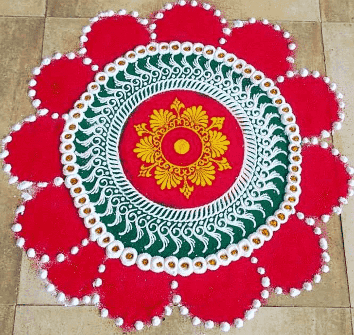 Pleasing Circle Rangoli