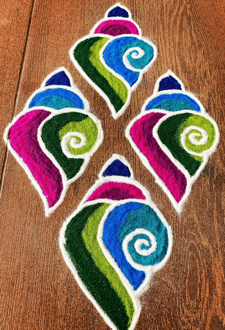 Alluring Colorful  Rangoli