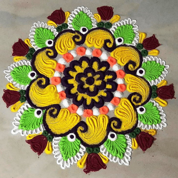 Amazing Colourful Rangoli