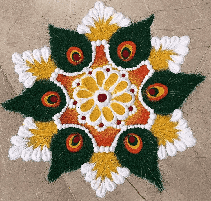 Alluring Colourful Rangoli