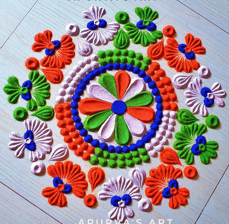 Bewitching Colourful Rangoli