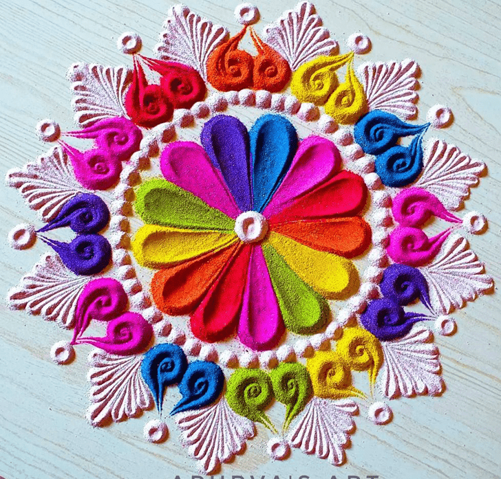 Captivating Colourful Rangoli