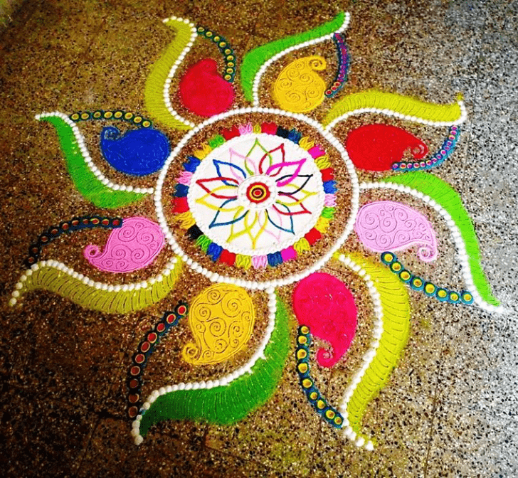 Hard Colourful Rangoli