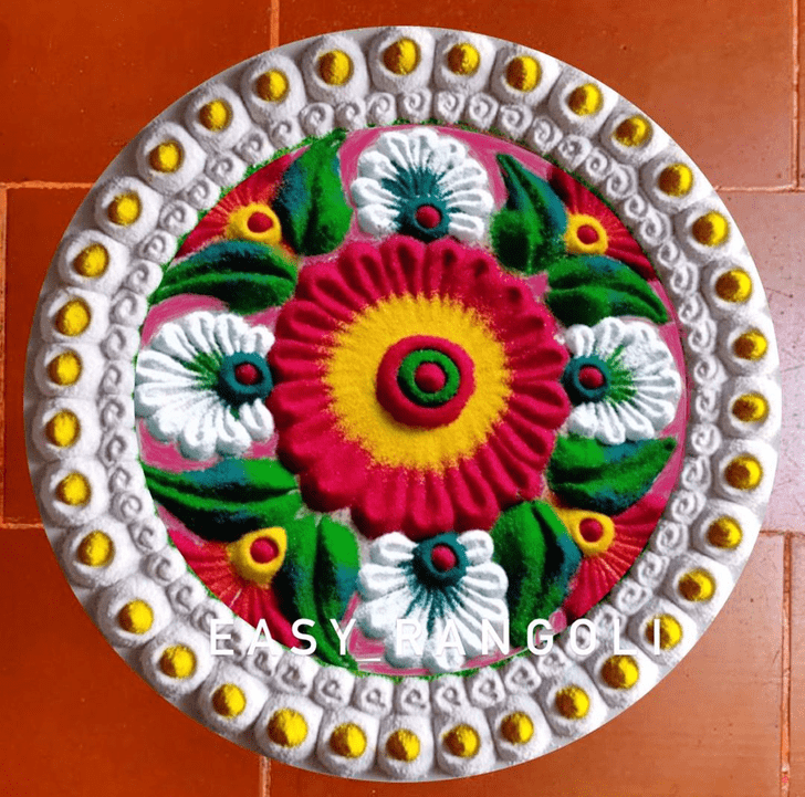 Dazzling Colourful Rangoli