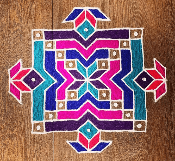 Elegant Colourful Rangoli