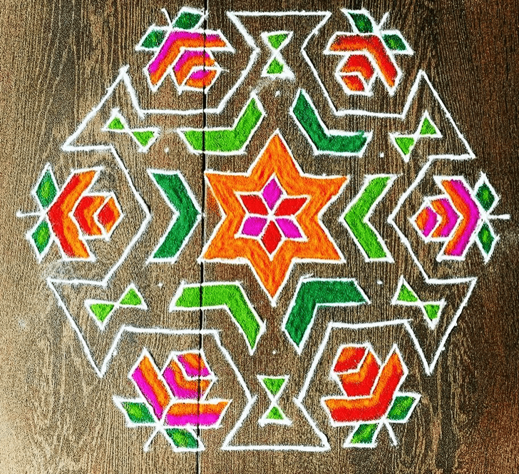 Enthralling Colourful Rangoli