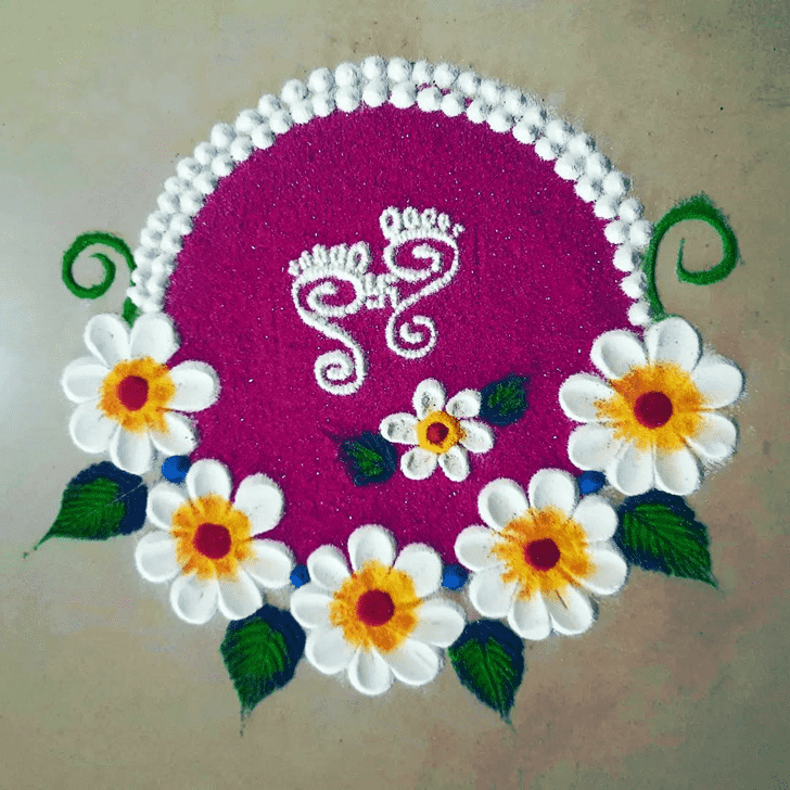 Fine Colourful Rangoli