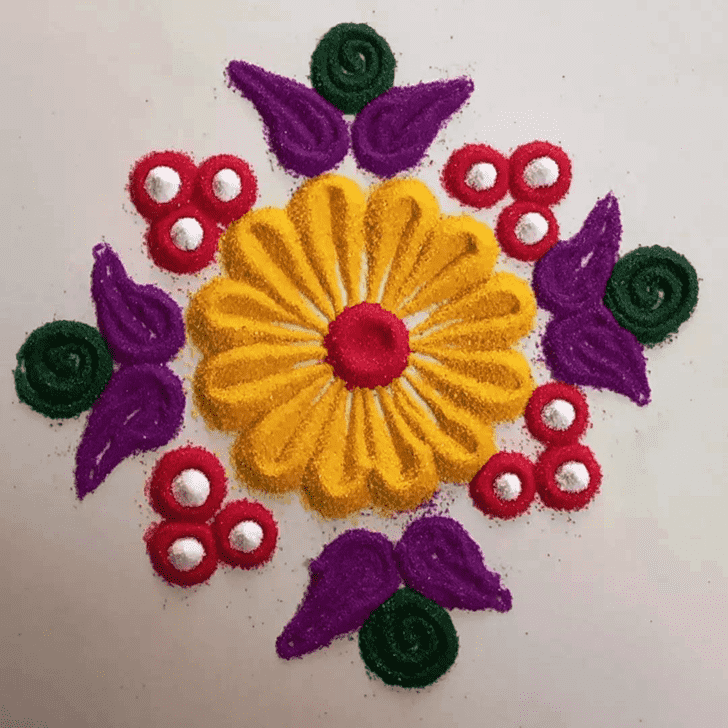 Graceful Colourful Rangoli