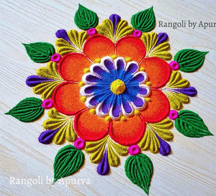 Mesmeric Colourful Rangoli