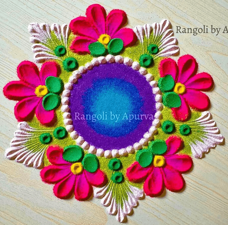 Pleasing Colourful Rangoli