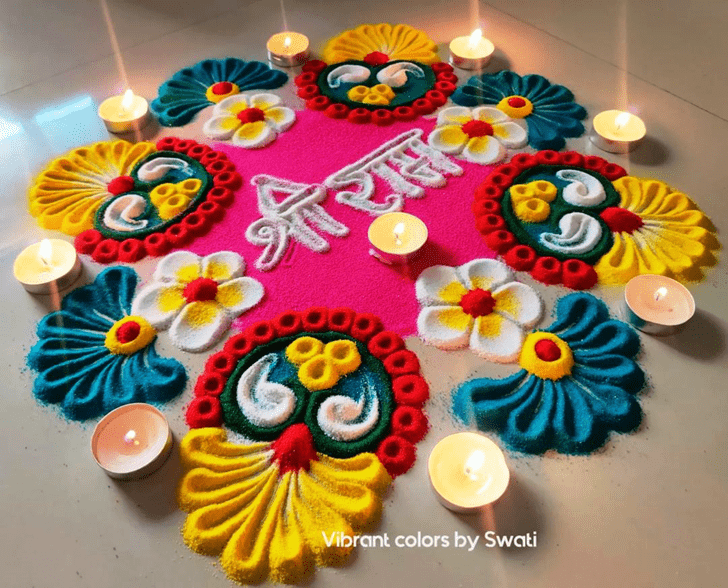 Splendid Colourful Rangoli