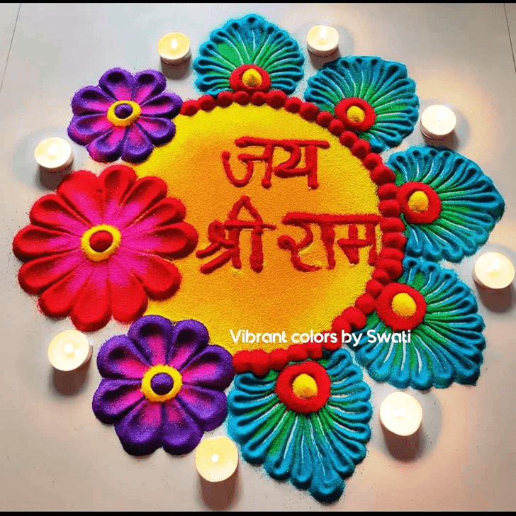 Stunning Colourful Rangoli