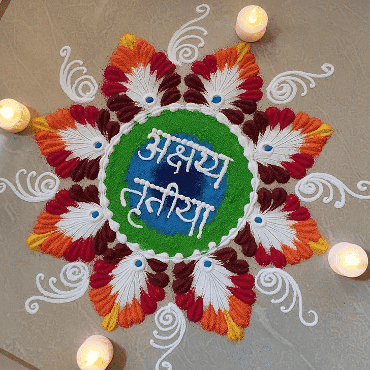 Beauteous Cute Rangoli