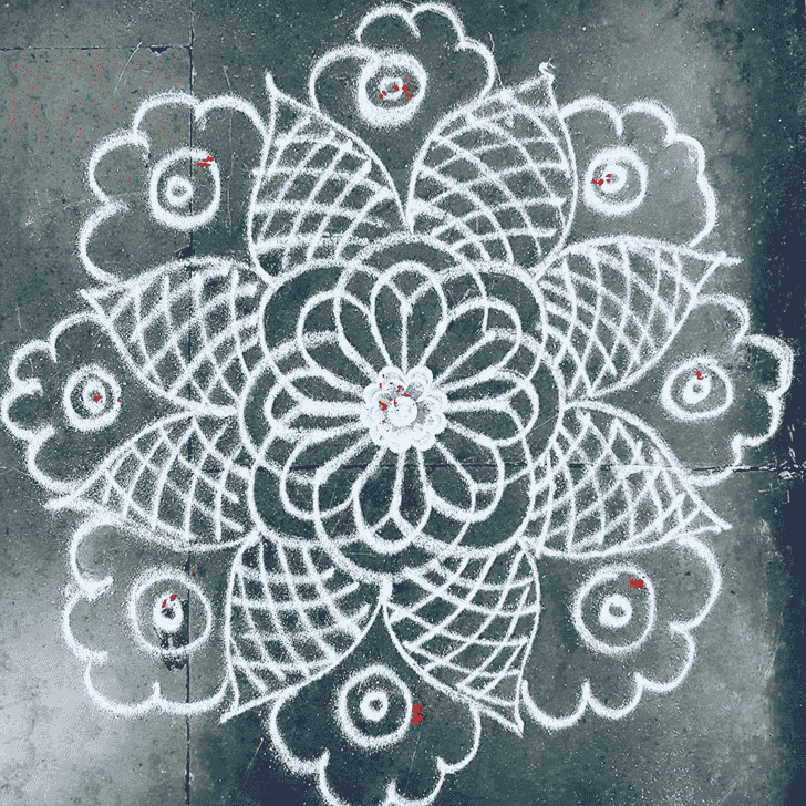 Mesmeric Cute Rangoli