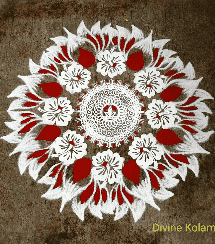 Alluring Dattatreya Jayanti Rangoli