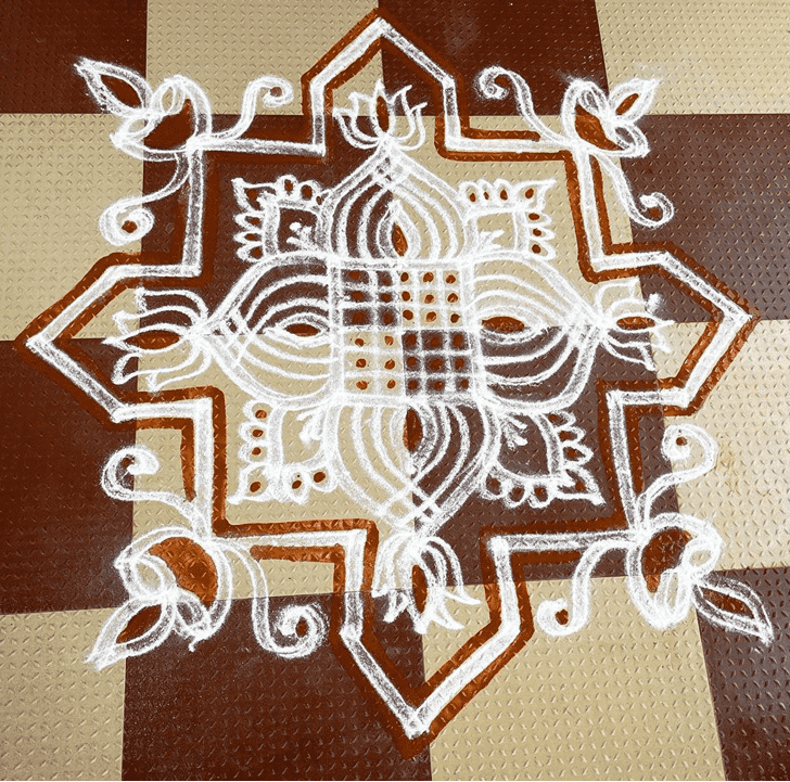 Captivating Dattatreya Jayanti Rangoli