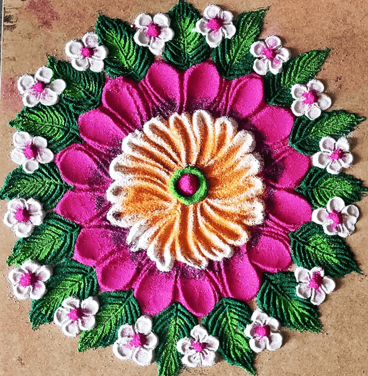 Hard Dattatreya Jayanti Rangoli