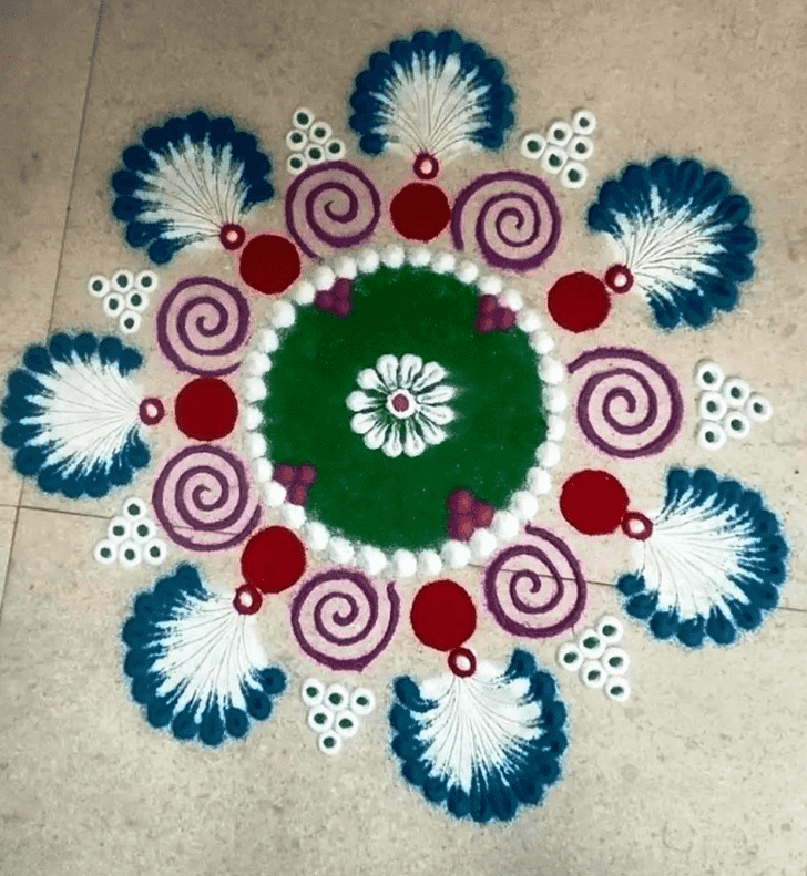 Delightful Dattatreya Jayanti Rangoli