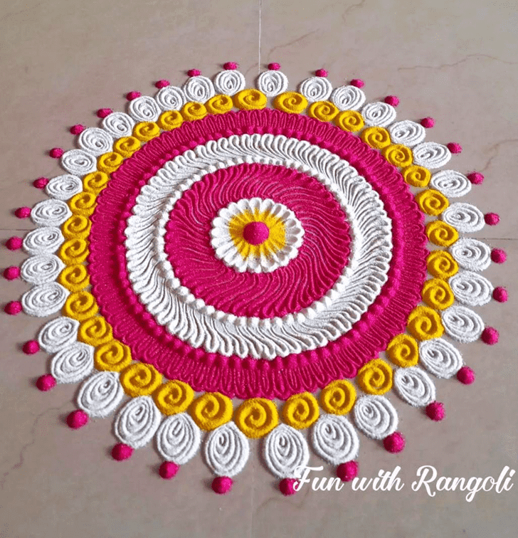 Enthralling Dattatreya Jayanti Rangoli