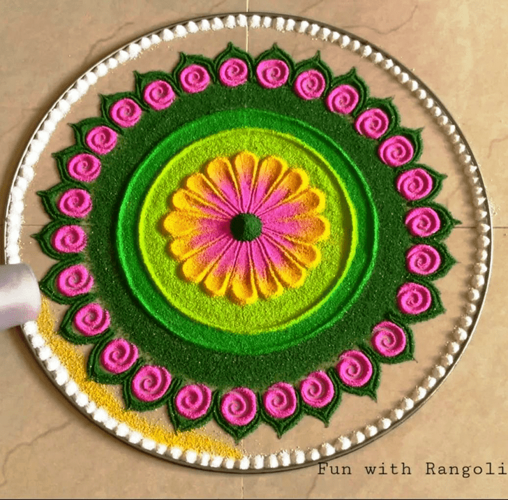 Enticing Dattatreya Jayanti Rangoli