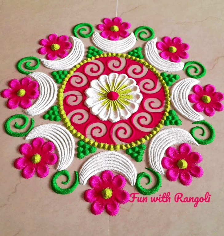 Fascinating Dattatreya Jayanti Rangoli