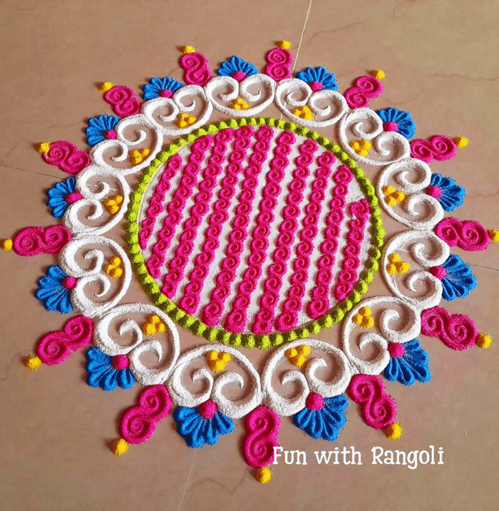 Fetching Dattatreya Jayanti Rangoli