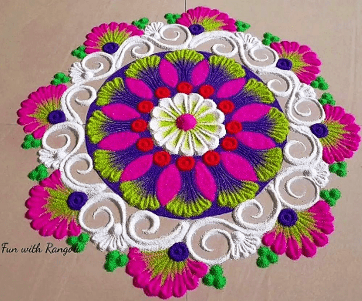 Graceful Dattatreya Jayanti Rangoli