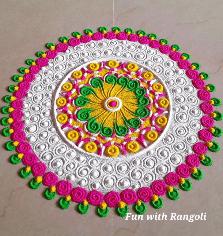 Awesome Dattatreya Jayanti Rangoli