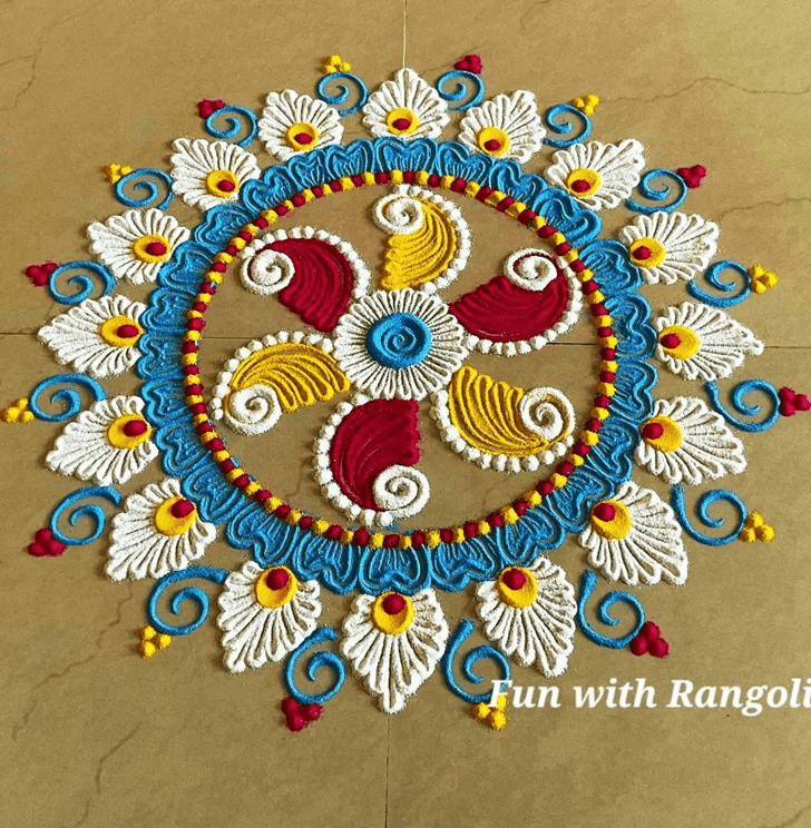Magnetic Dattatreya Jayanti Rangoli