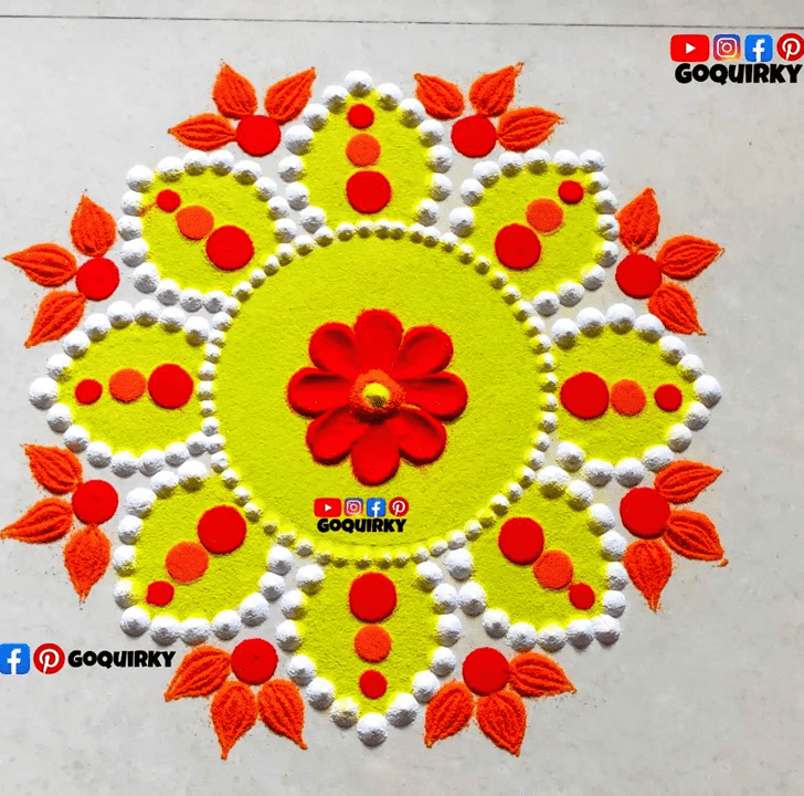 Shapely Dattatreya Jayanti Rangoli