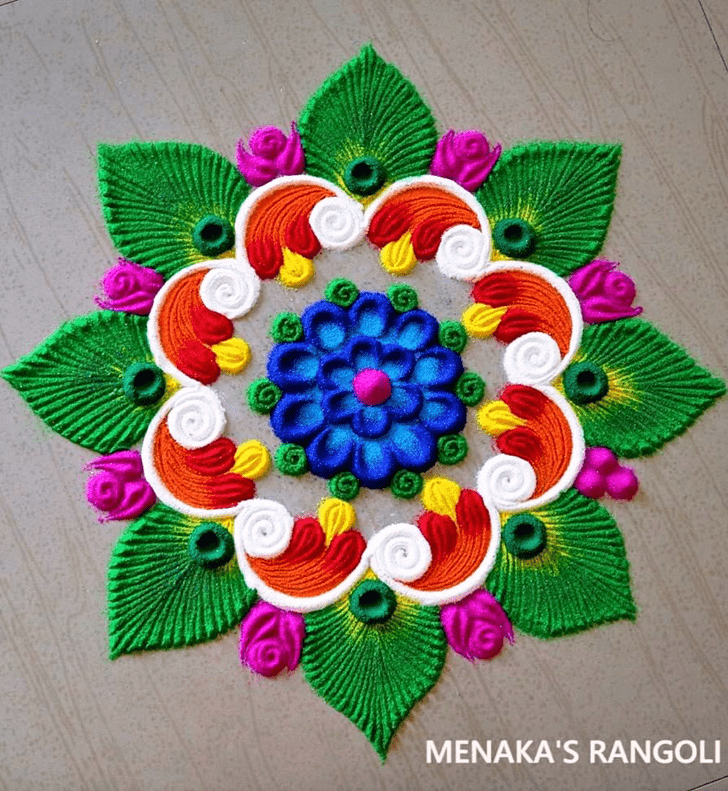 Superb Dattatreya Jayanti Rangoli