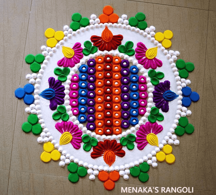 Fetching Deepawali Rangoli