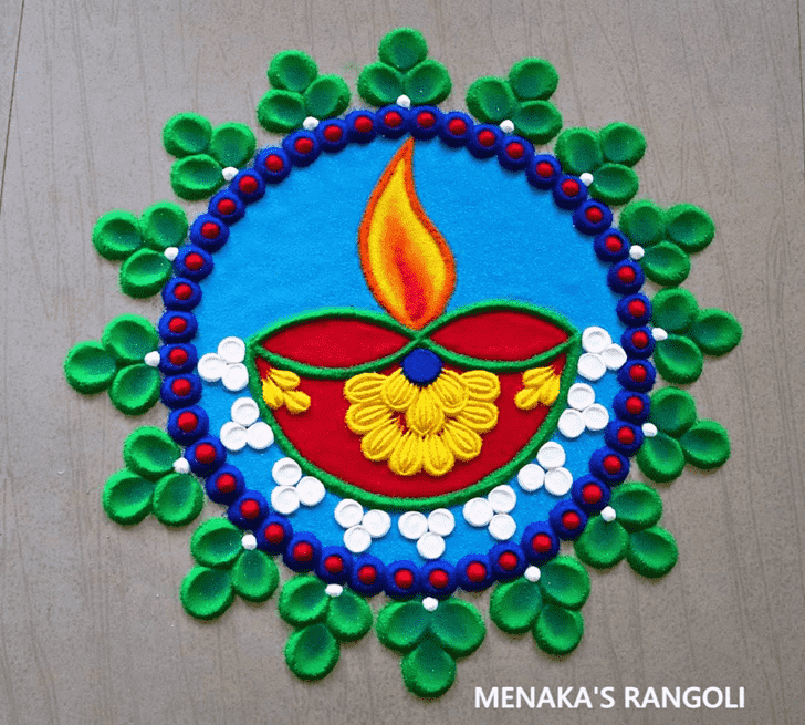 Lovely Deepawali Rangoli Design