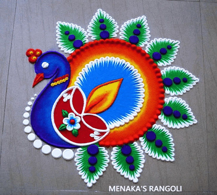 Mesmeric Deepawali Rangoli