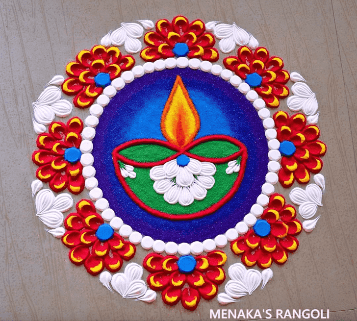 Pleasing Deepawali Rangoli