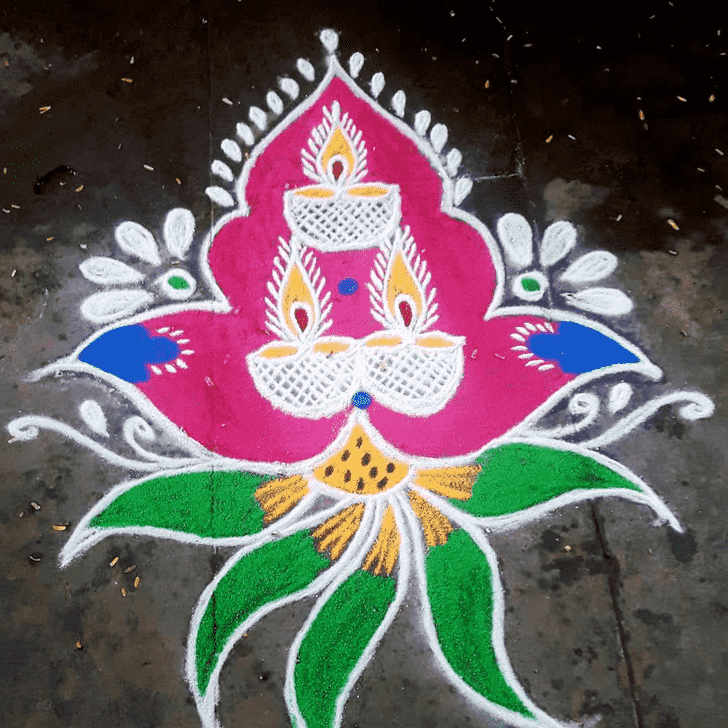 Superb Deepawali Rangoli