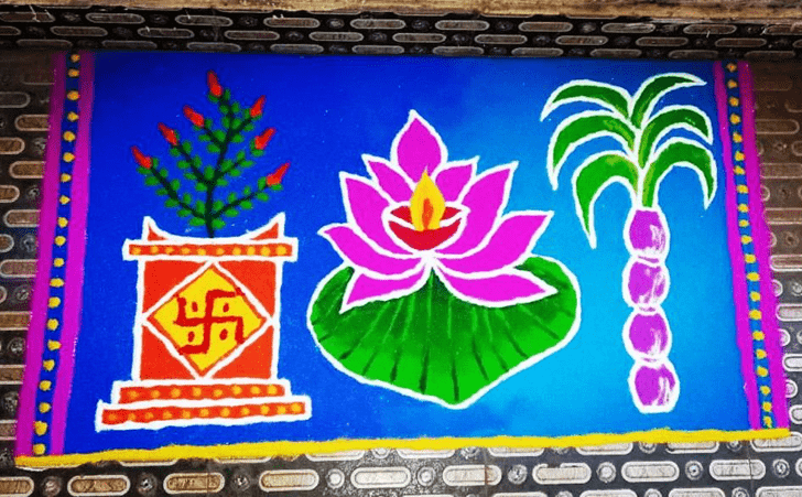 Comely Dev Uthani Ekadashi Rangoli