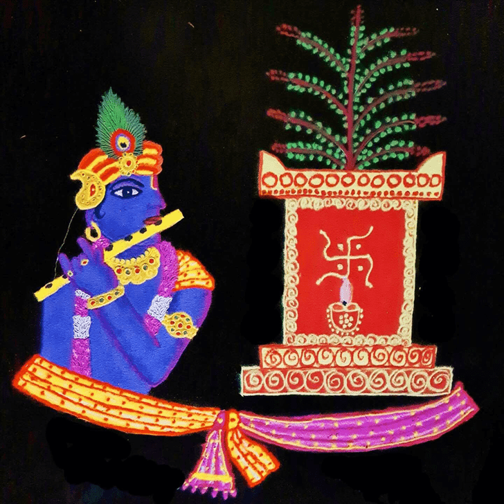 Exquisite Dev Uthani Ekadashi Rangoli