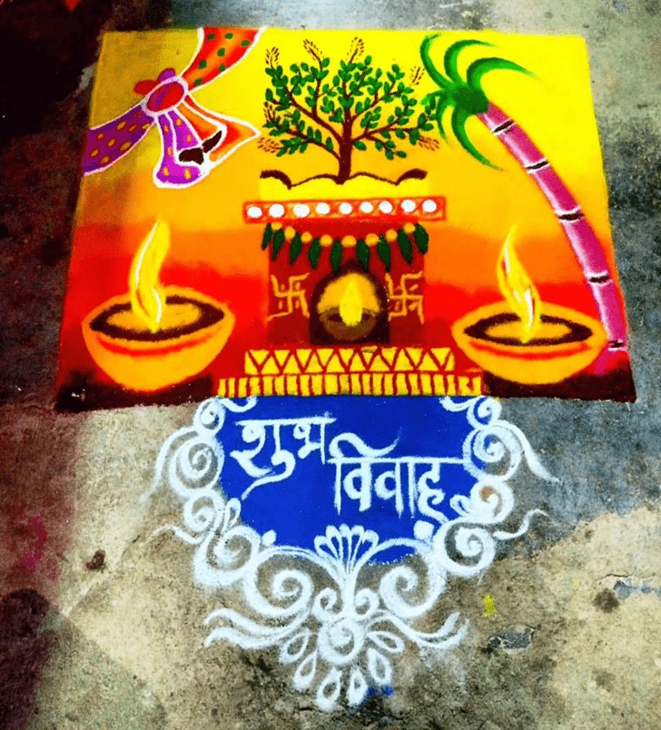 Gorgeous Dev Uthani Ekadashi Rangoli