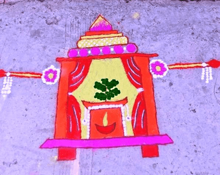 Grand Dev Uthani Ekadashi Rangoli