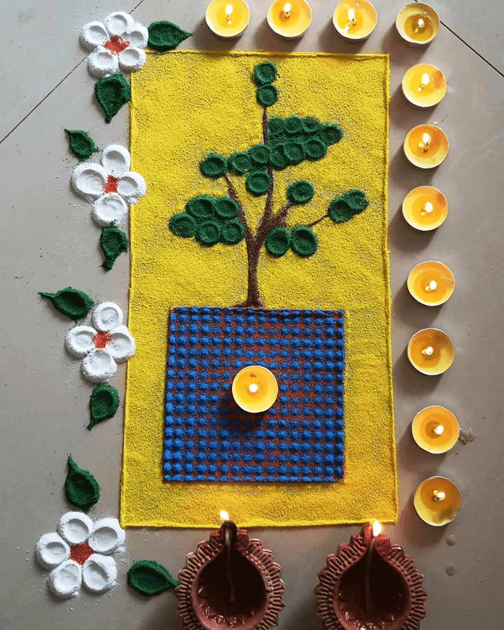 Marvelous Dev Uthani Ekadashi Rangoli