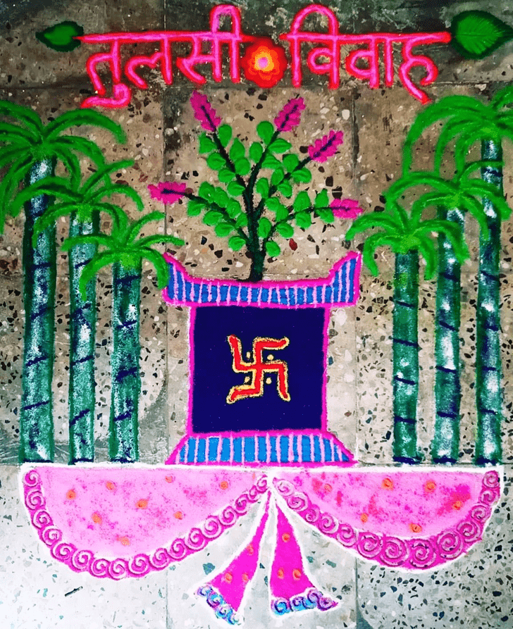 Pleasing Dev Uthani Ekadashi Rangoli