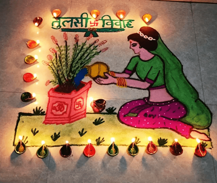 Refined Dev Uthani Ekadashi Rangoli