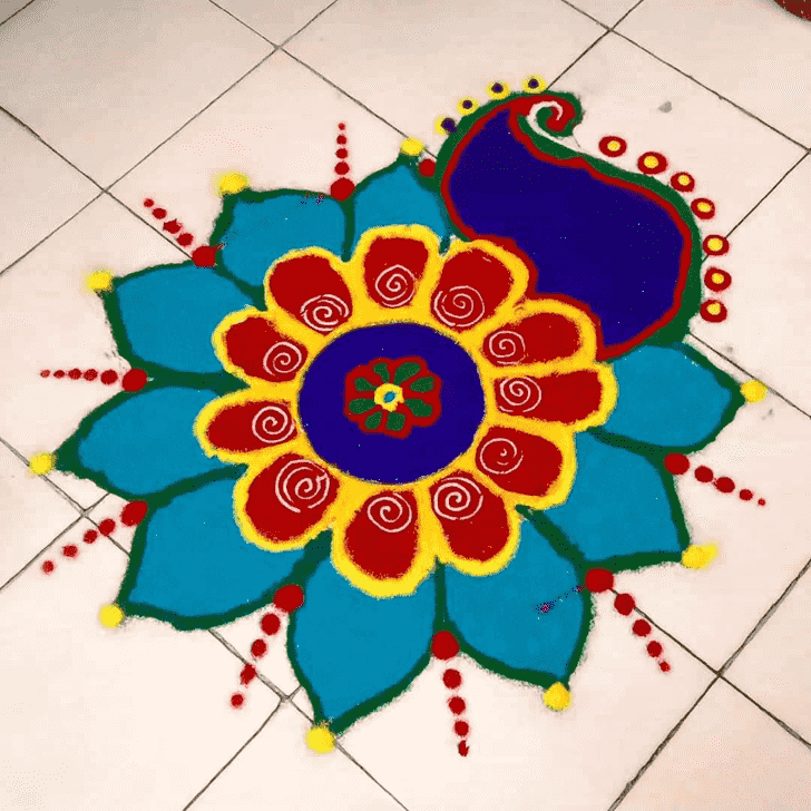 Dazzling Dhanu Sankranti Rangoli