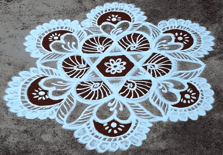 Enticing Dhanu Sankranti Rangoli