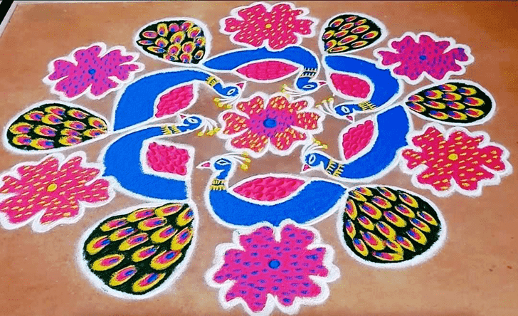 Fine Dhanu Sankranti Rangoli